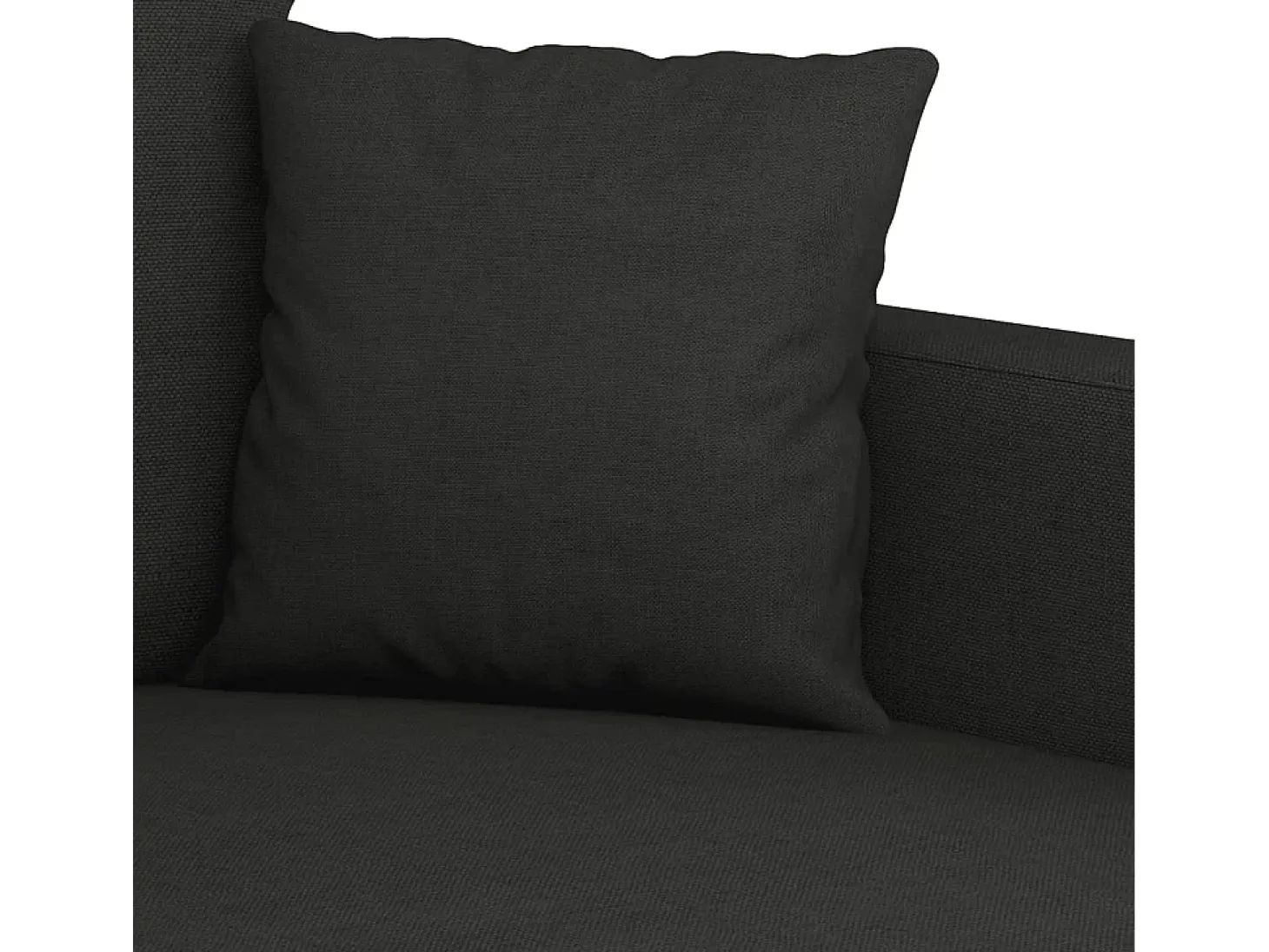 Sofá de 2 plazas de tela negro 140 cm