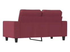 Sofá de 2 plazas de tela rojo tinto 120 cm PWFG99846