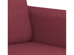 Sofá de 3 plazas de tela rojo tinto 180 cm