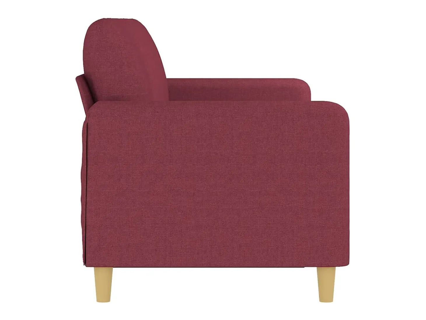 Sofá de 3 plazas de tela rojo tinto 180 cm