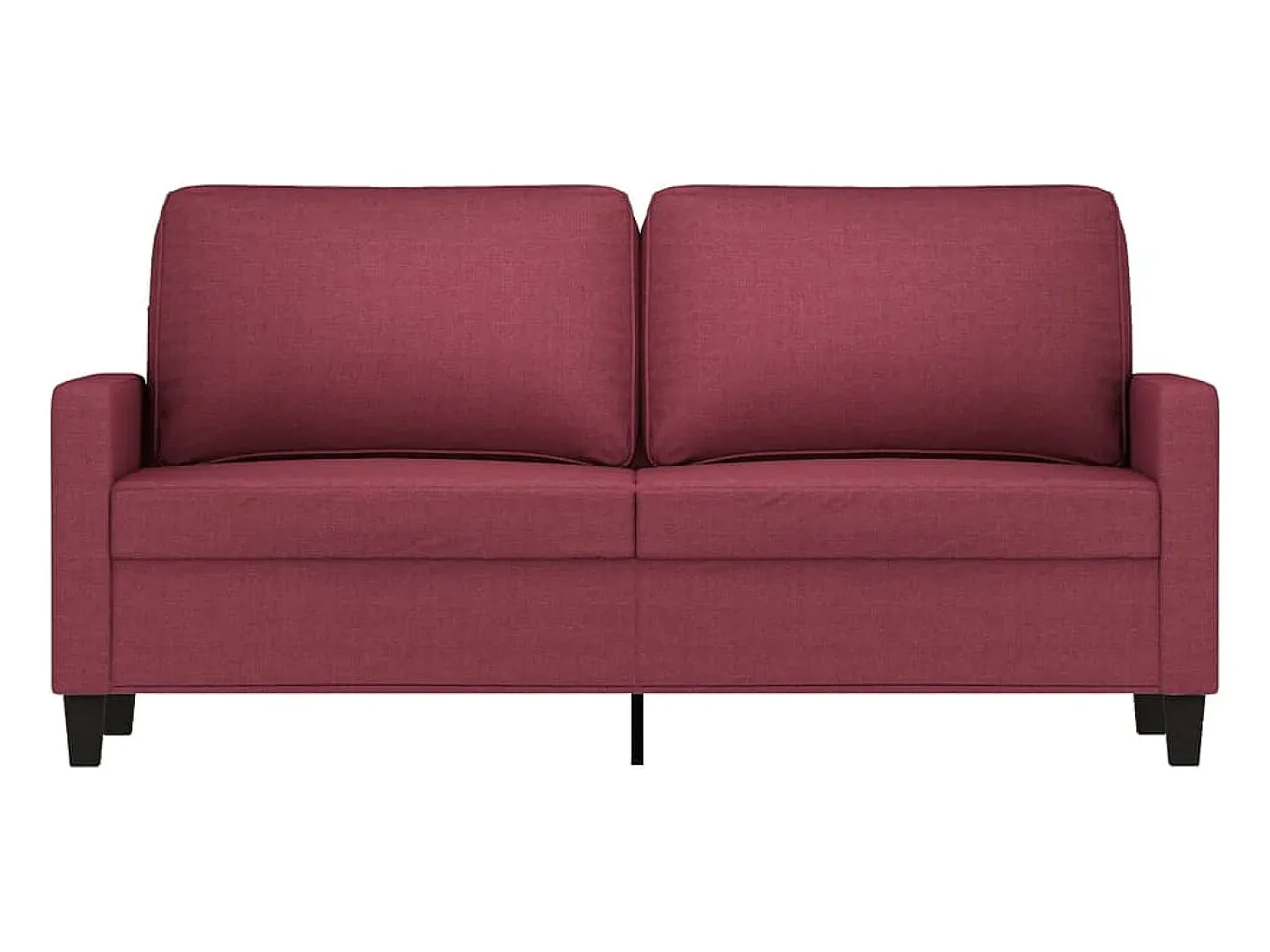 Sofá de 2 plazas de tela rojo tinto 140 cm