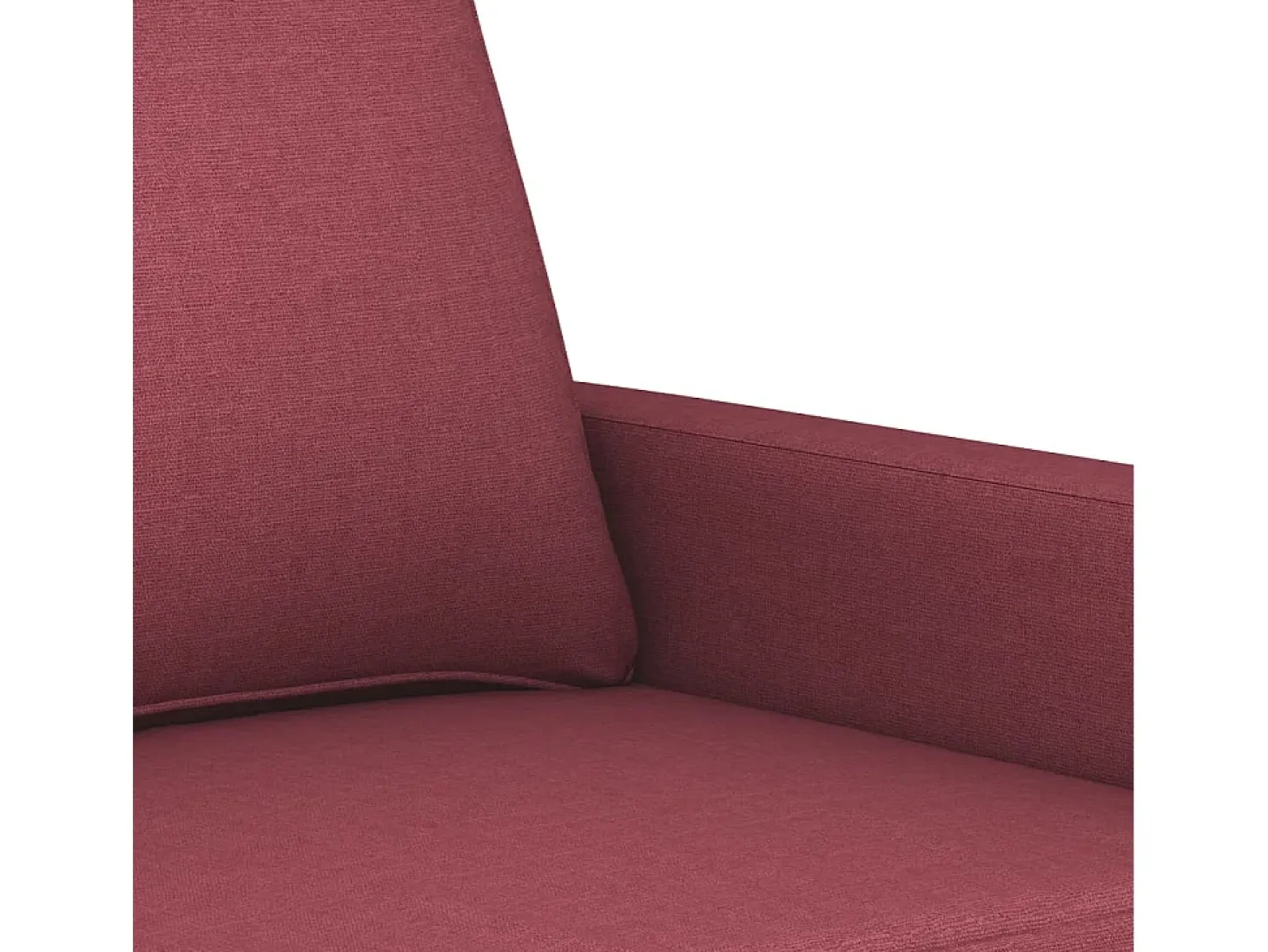 Sofá de 2 plazas de tela rojo tinto 140 cm
