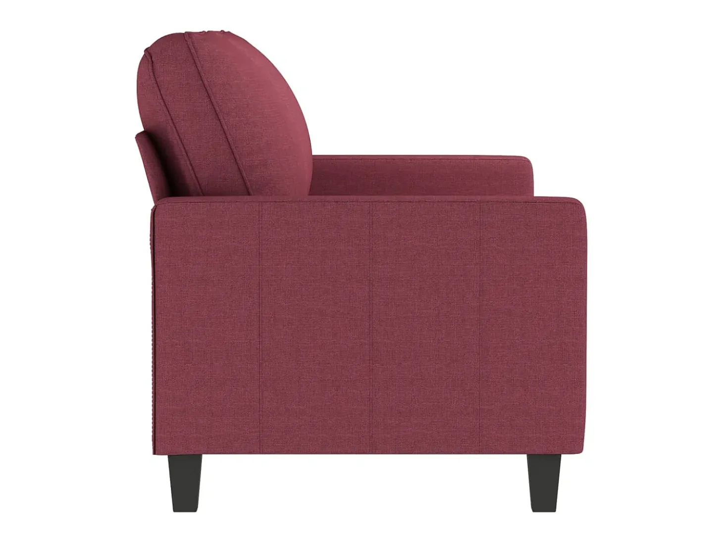 Sofá de 2 plazas de tela rojo tinto 140 cm
