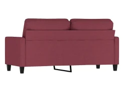 Sofá de 2 plazas de tela rojo tinto 140 cm