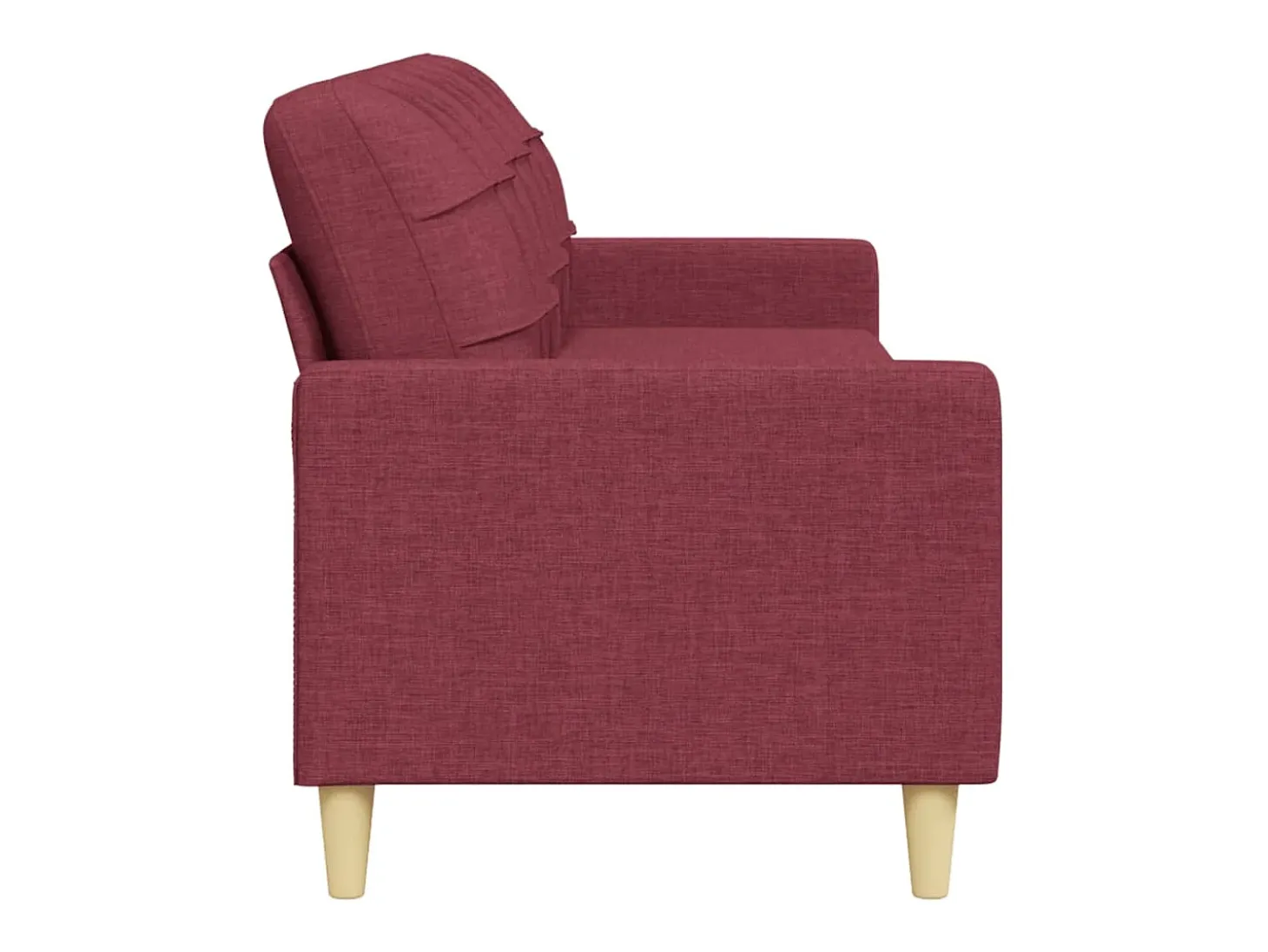 Sofá de 3 plazas de tela rojo tinto 210 cm
