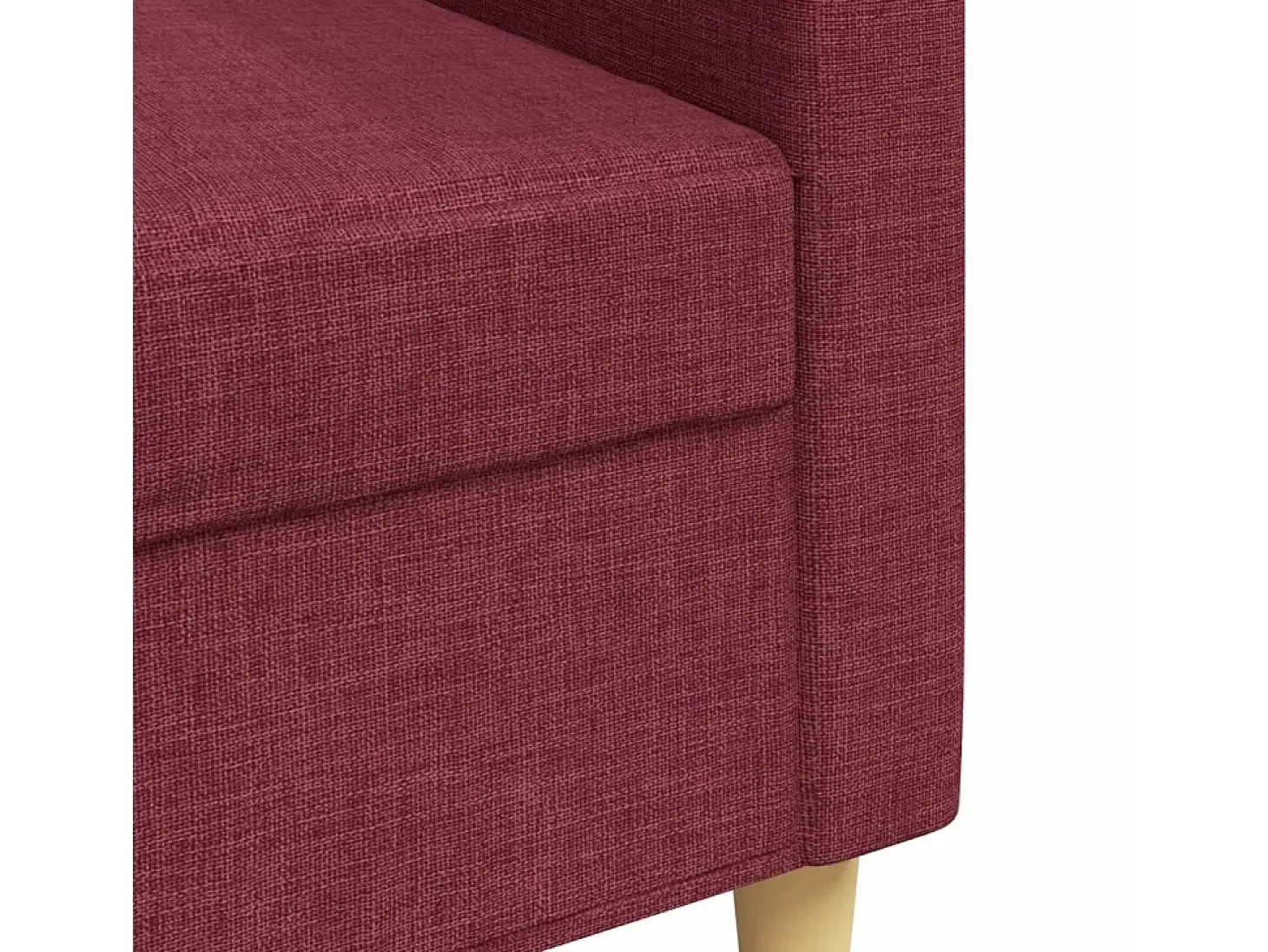 Sofá de 3 plazas de tela rojo tinto 210 cm