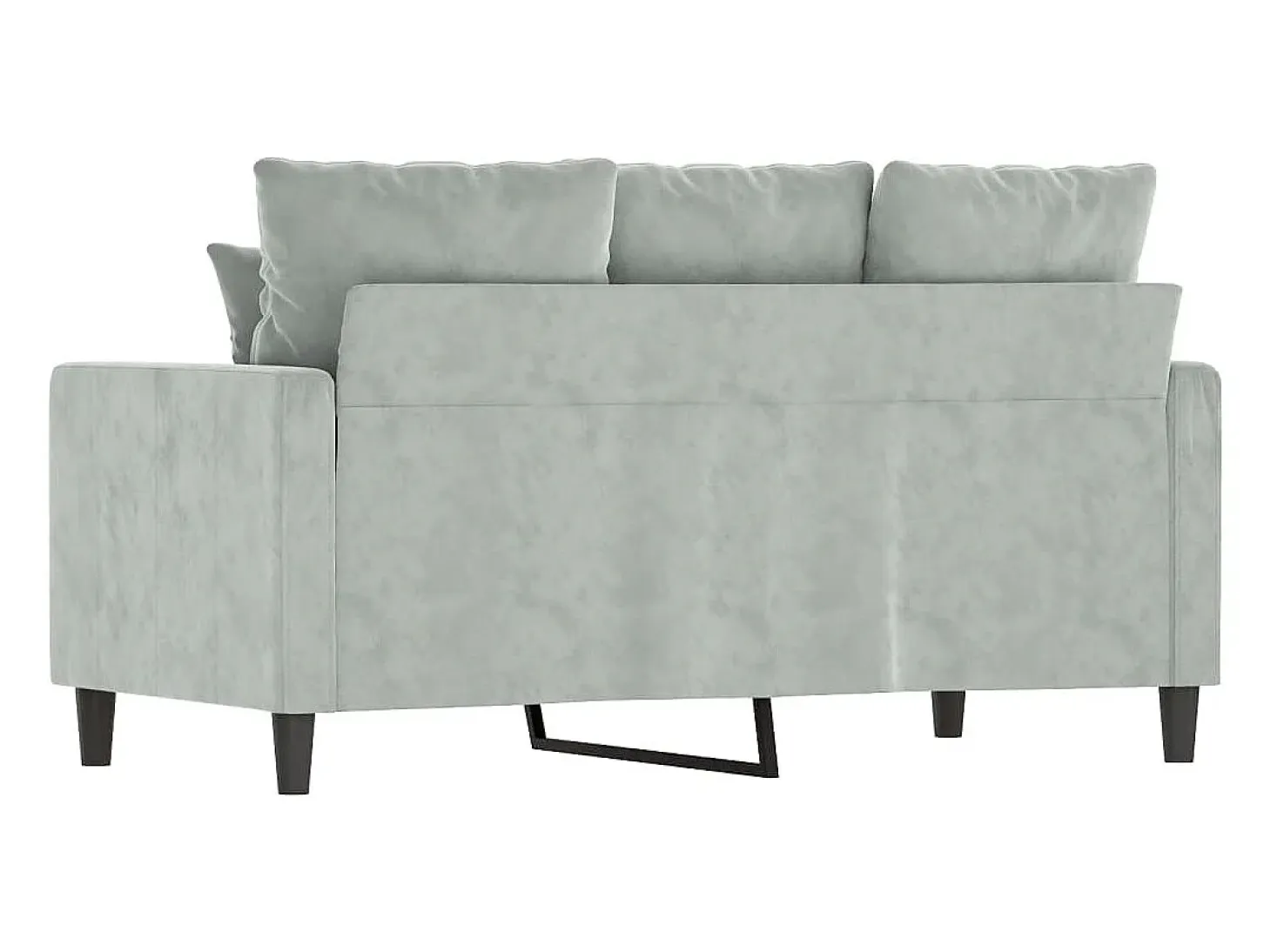 Sofá de 2 plazas de terciopelo gris claro 120 cm