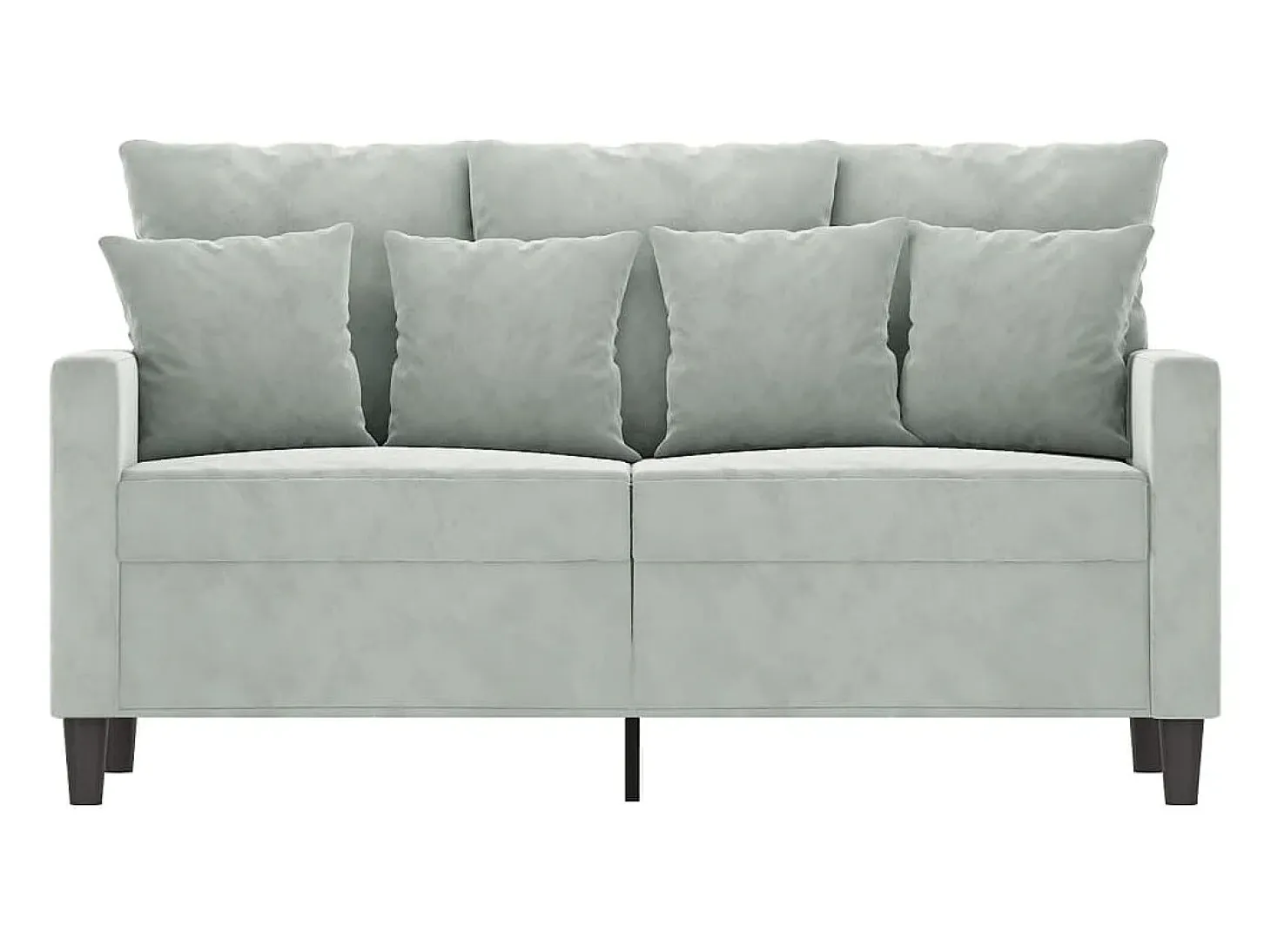 Sofá de 2 plazas de terciopelo gris claro 120 cm