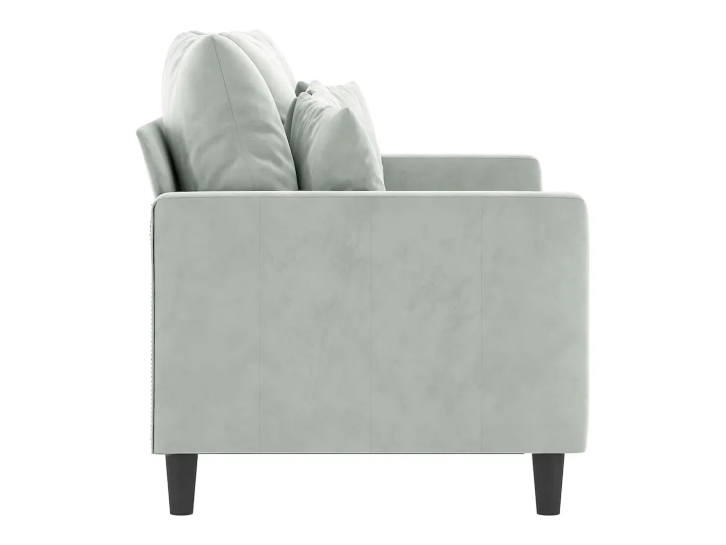 Sofá de 2 plazas de terciopelo gris claro 120 cm