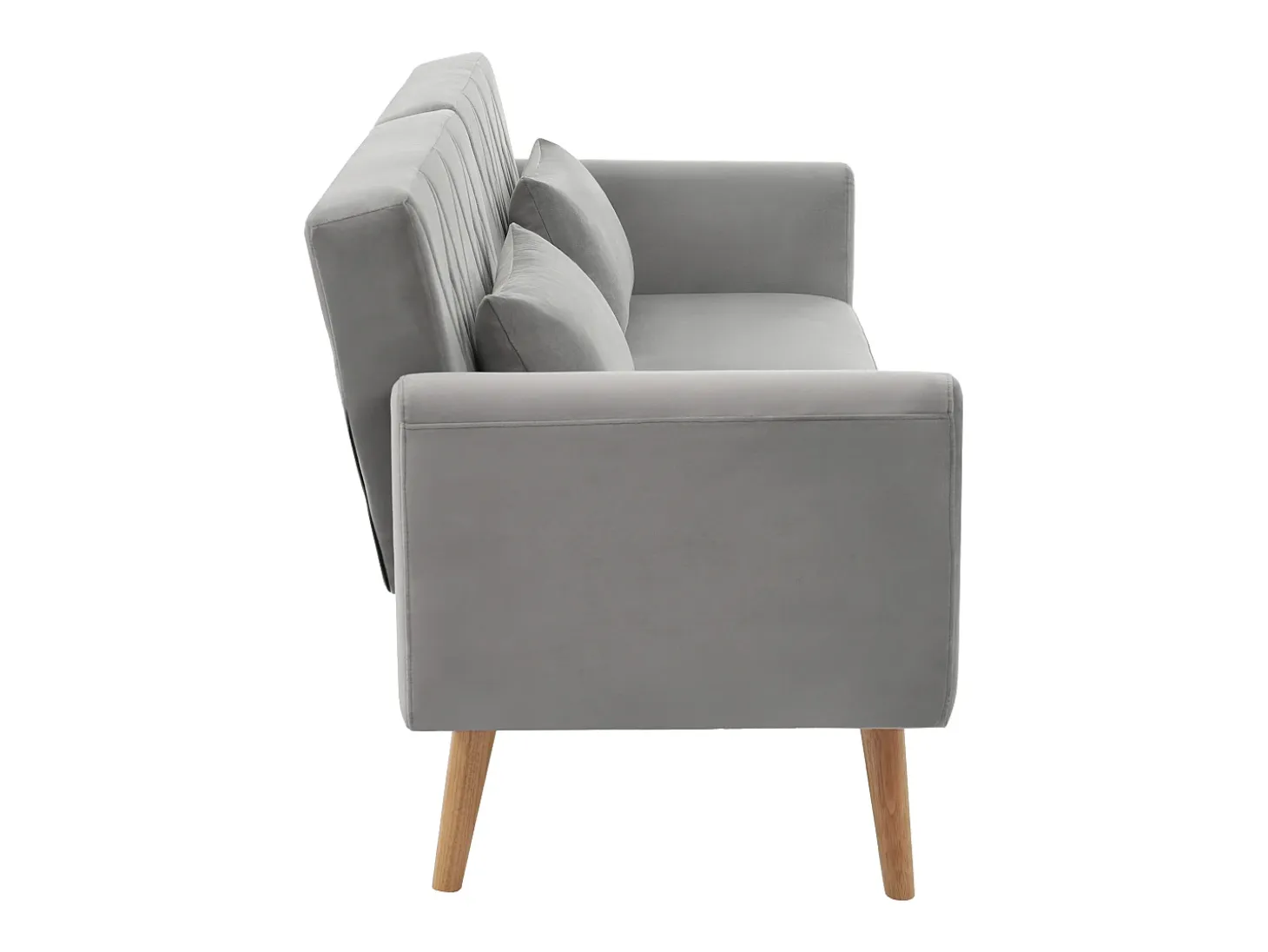 Sofá de 2 plazas de terciopelo gris, con respaldo y reposabrazos ajustables, de diseño moderno, para salón o dormitorio