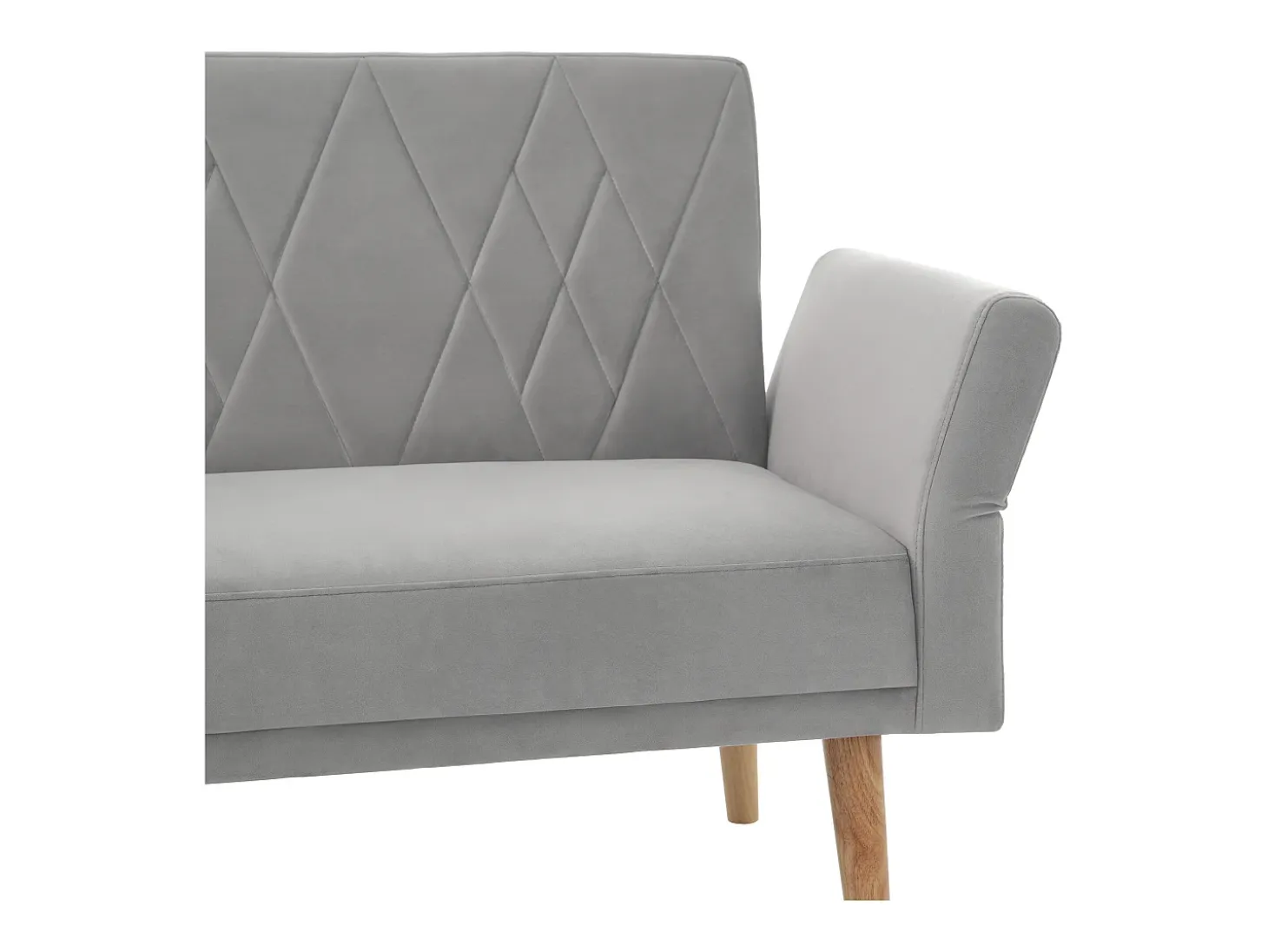 Sofá de 2 plazas de terciopelo gris, con respaldo y reposabrazos ajustables, de diseño moderno, para salón o dormitorio