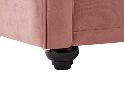 Sofá de 2 plazas de terciopelo rosa pastel CHESTERFIELD