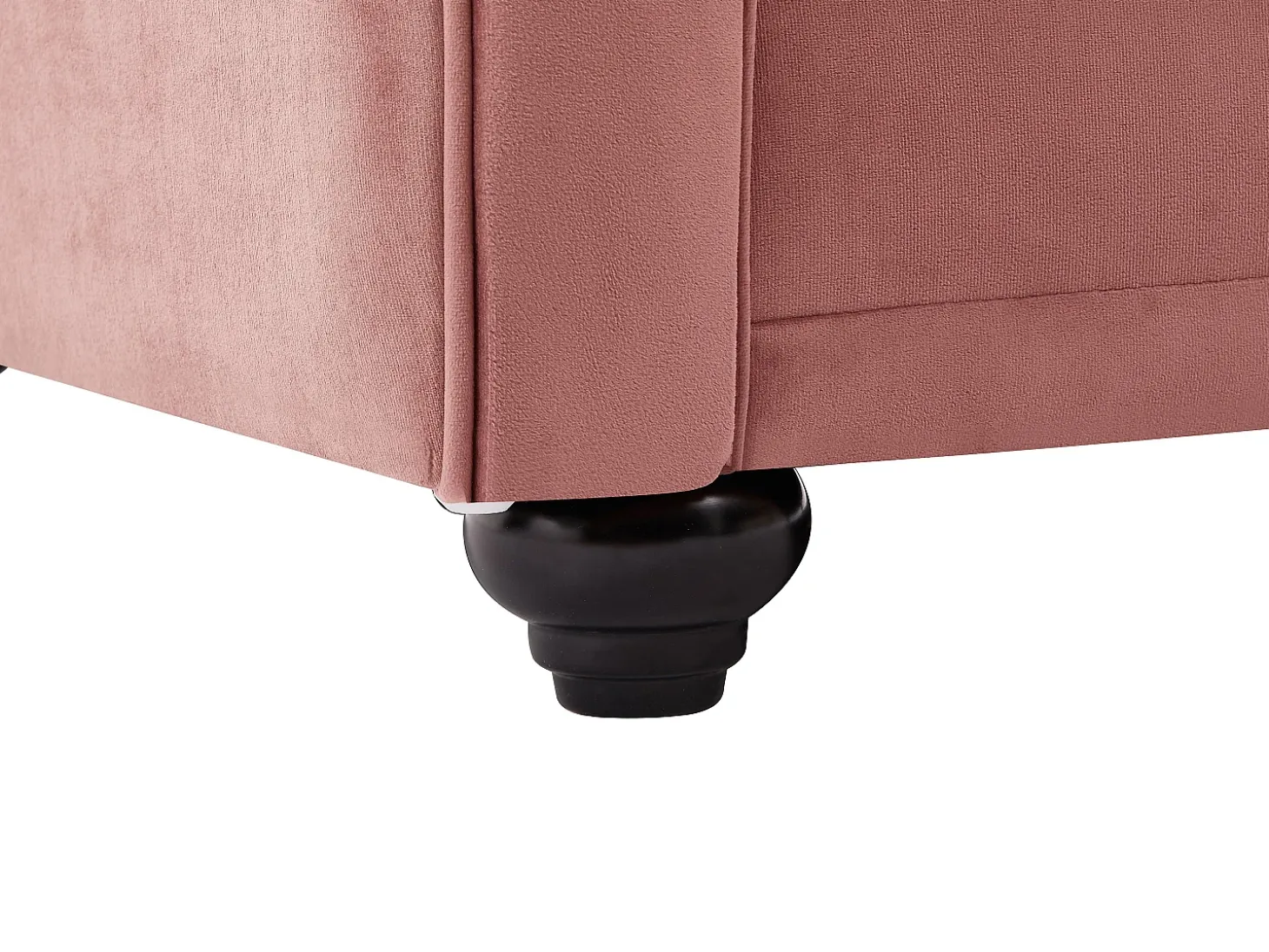 Sofá de 2 plazas de terciopelo rosa pastel CHESTERFIELD