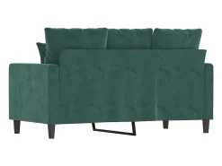 Sofá de 2 plazas de terciopelo verde oscuro 120 cm ES31983