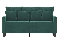 Sofá de 2 plazas de terciopelo verde oscuro 120 cm ES31983