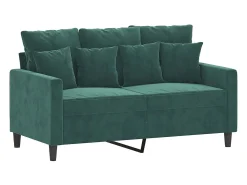 Sofá de 2 plazas de terciopelo verde oscuro 120 cm ES31983