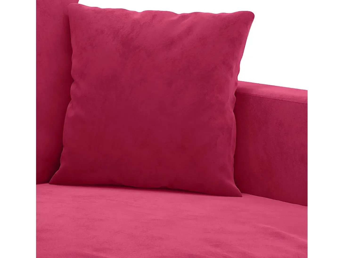 Sofá de 3 plazas de terciopelo rojo tinto 180 cm