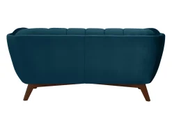 Sofá de 2 plazas de terciopelo azul oscuro - Mona