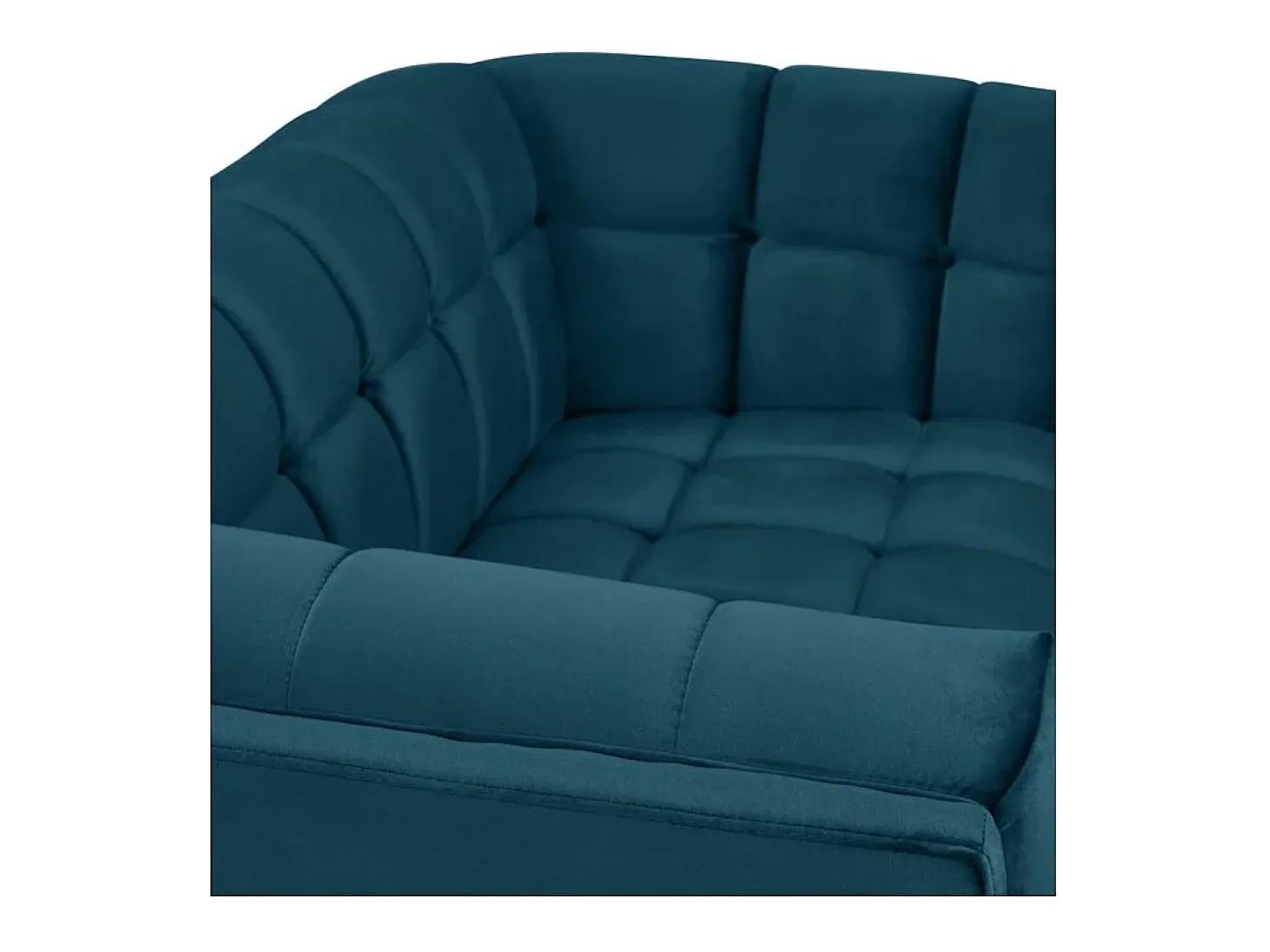 Sofá de 2 plazas de terciopelo azul oscuro - Mona