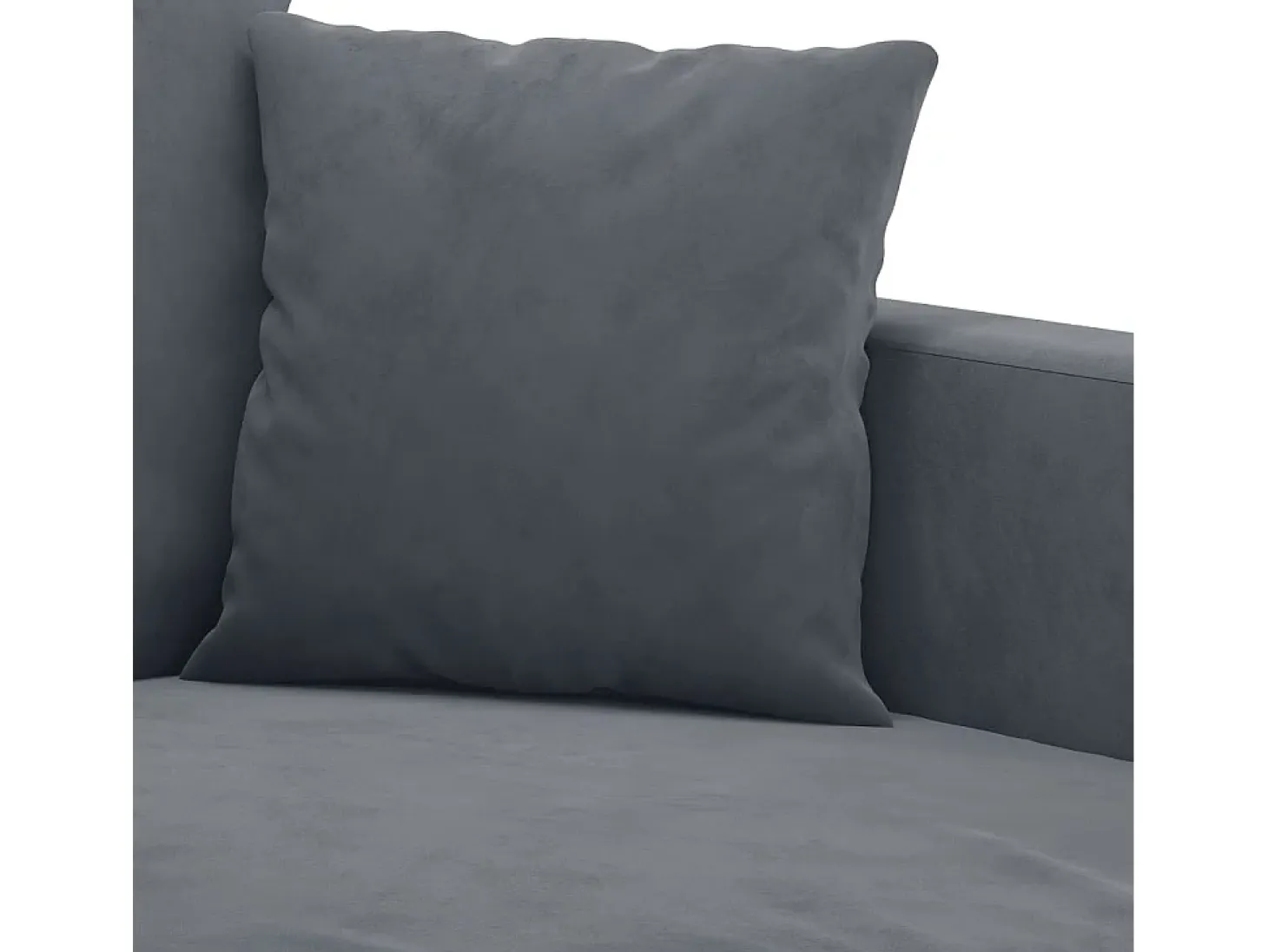 Sofá de 2 plazas de terciopelo gris oscuro 120 cm