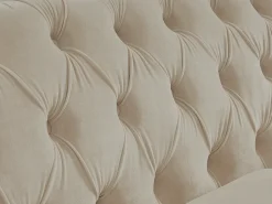 Sofá de 2 plazas de terciopelo color beige CHESTERFIELD