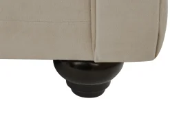 Sofá de 2 plazas de terciopelo color beige CHESTERFIELD