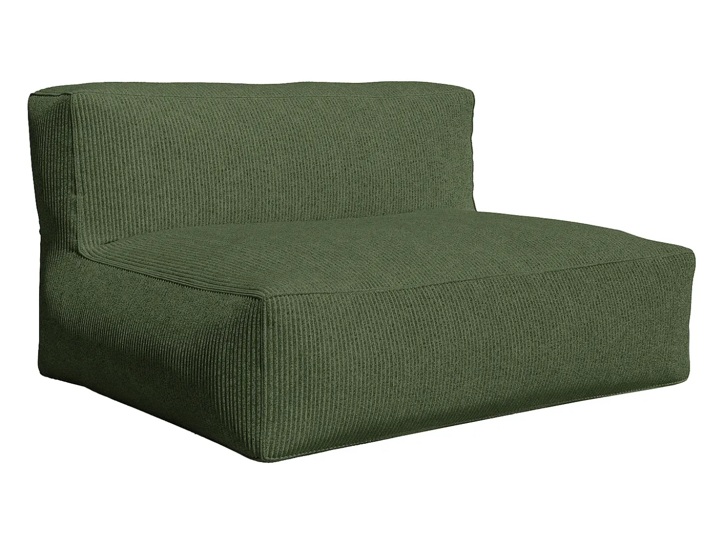 Sofá de 2 plazas de terciopelo en color verde estilo contemporáneo NOUMARA