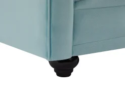 Sofá de 2 plazas de terciopelo azul pastel CHESTERFIELD