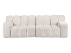 Sofá de 3 plazas en chenilla color beige BELADON