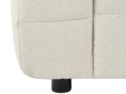 Sofá de 3 plazas en tela bouclé blanco marfil design LERICI
