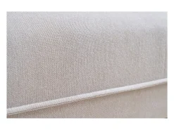 Sofá de 3 plazas en tela efecto terciopelo texturizado beige PIO