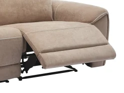 Sofá de 3 plazas reclinable eléctrico de tela color topo DJARALO