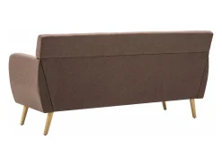 Sofá de 3 plazas tapizado de tela marrón 172x70x82 cm