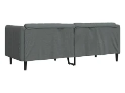 Sofá de 3 plazas tela gris oscuro