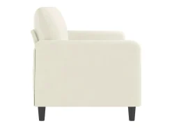 Sofá de 3 plazas terciopelo color crema 180 cm
