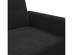 Sofá de 3 plazas terciopelo negro 180 cm