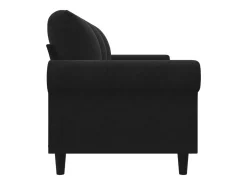 Sofá de 3 plazas terciopelo negro 180 cm