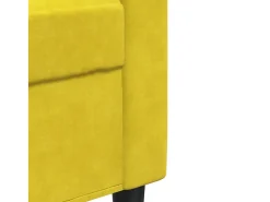 Sofá de 2 plazas terciopelo amarillo 120 cm