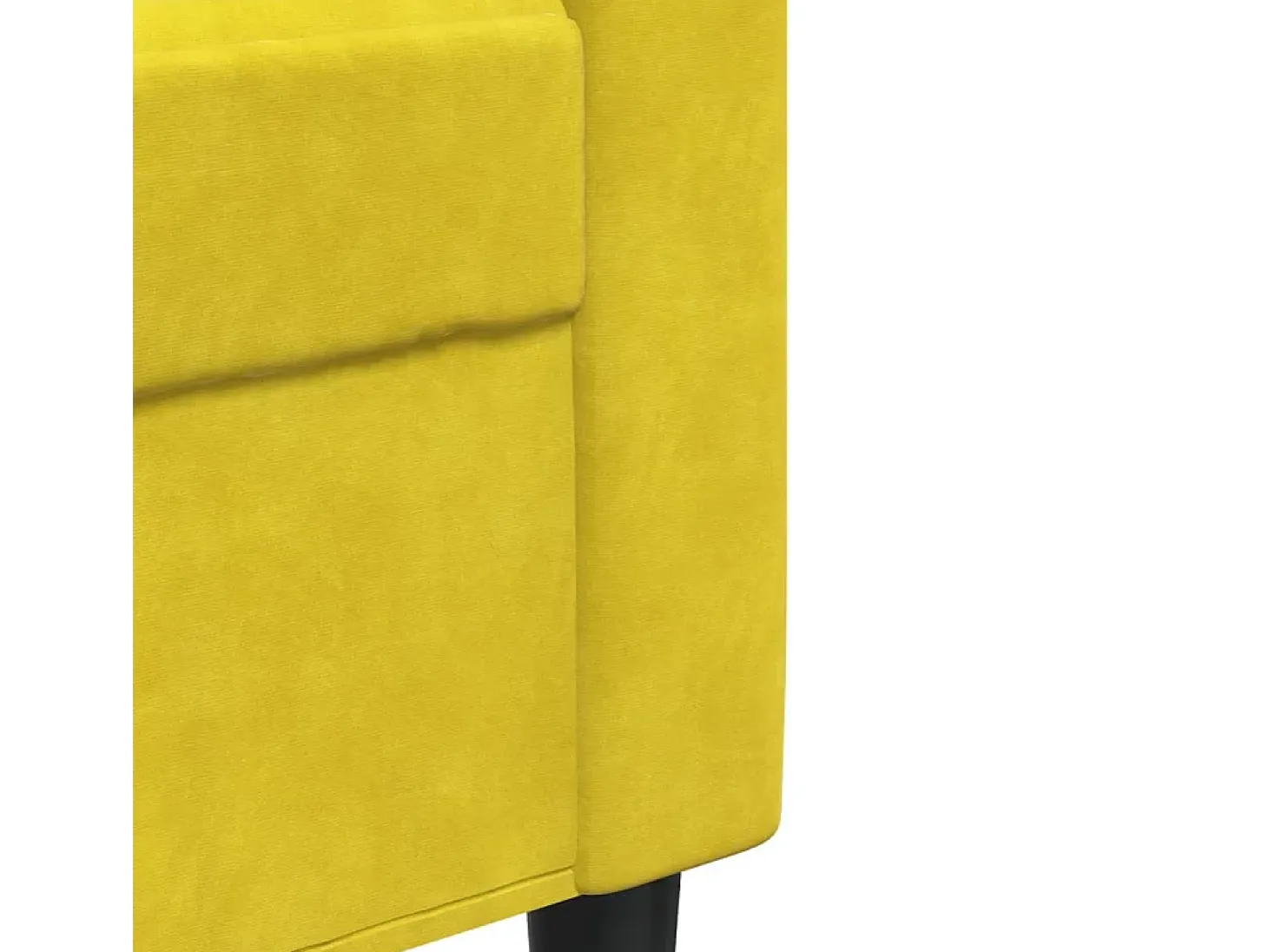 Sofá de 2 plazas terciopelo amarillo 120 cm