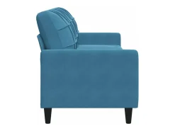 Sofá de 3 plazas terciopelo azul 210 cm
