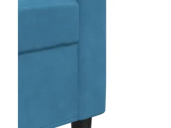 Sofá de 3 plazas terciopelo azul 210 cm