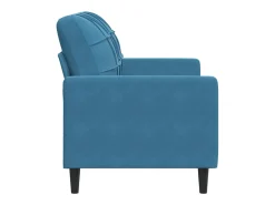 Sofá de 2 plazas terciopelo azul 120 cm