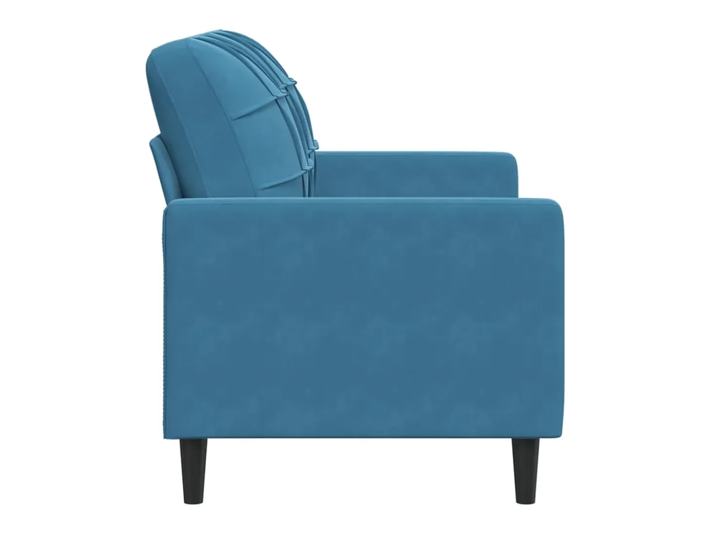 Sofá de 2 plazas terciopelo azul 120 cm