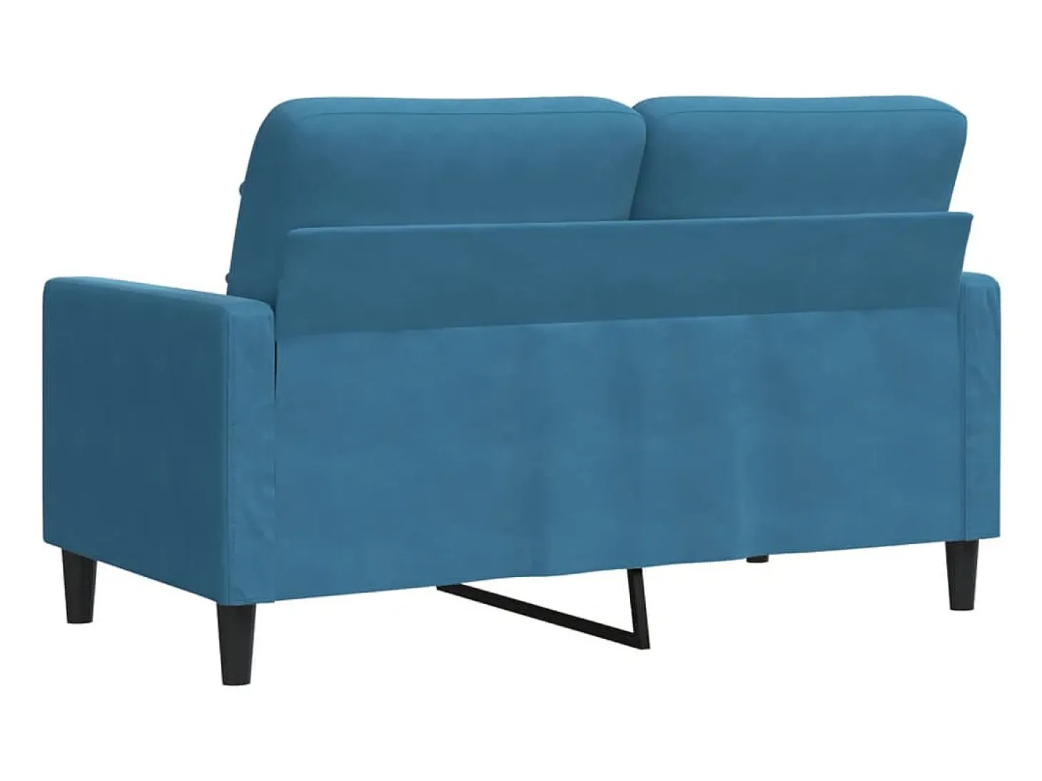 Sofá de 2 plazas terciopelo azul 120 cm
