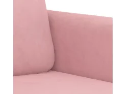 Sofá de 2 plazas terciopelo rosa 140 cm