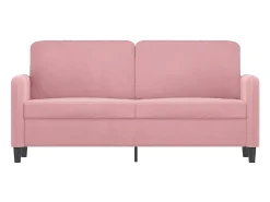 Sofá de 2 plazas terciopelo rosa 140 cm