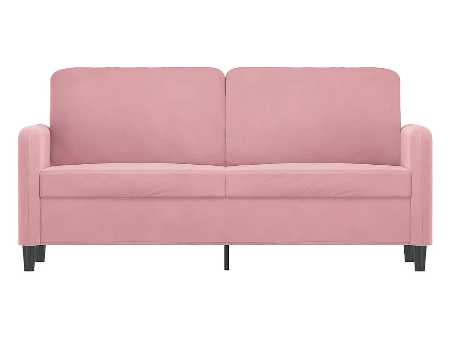 Sofá de 2 plazas terciopelo rosa 140 cm