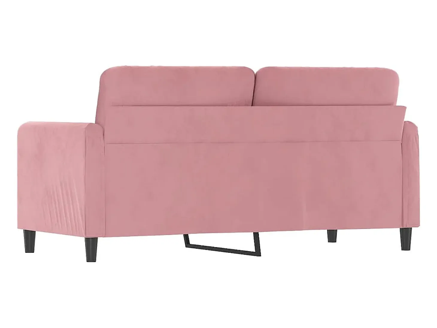 Sofá de 2 plazas terciopelo rosa 140 cm