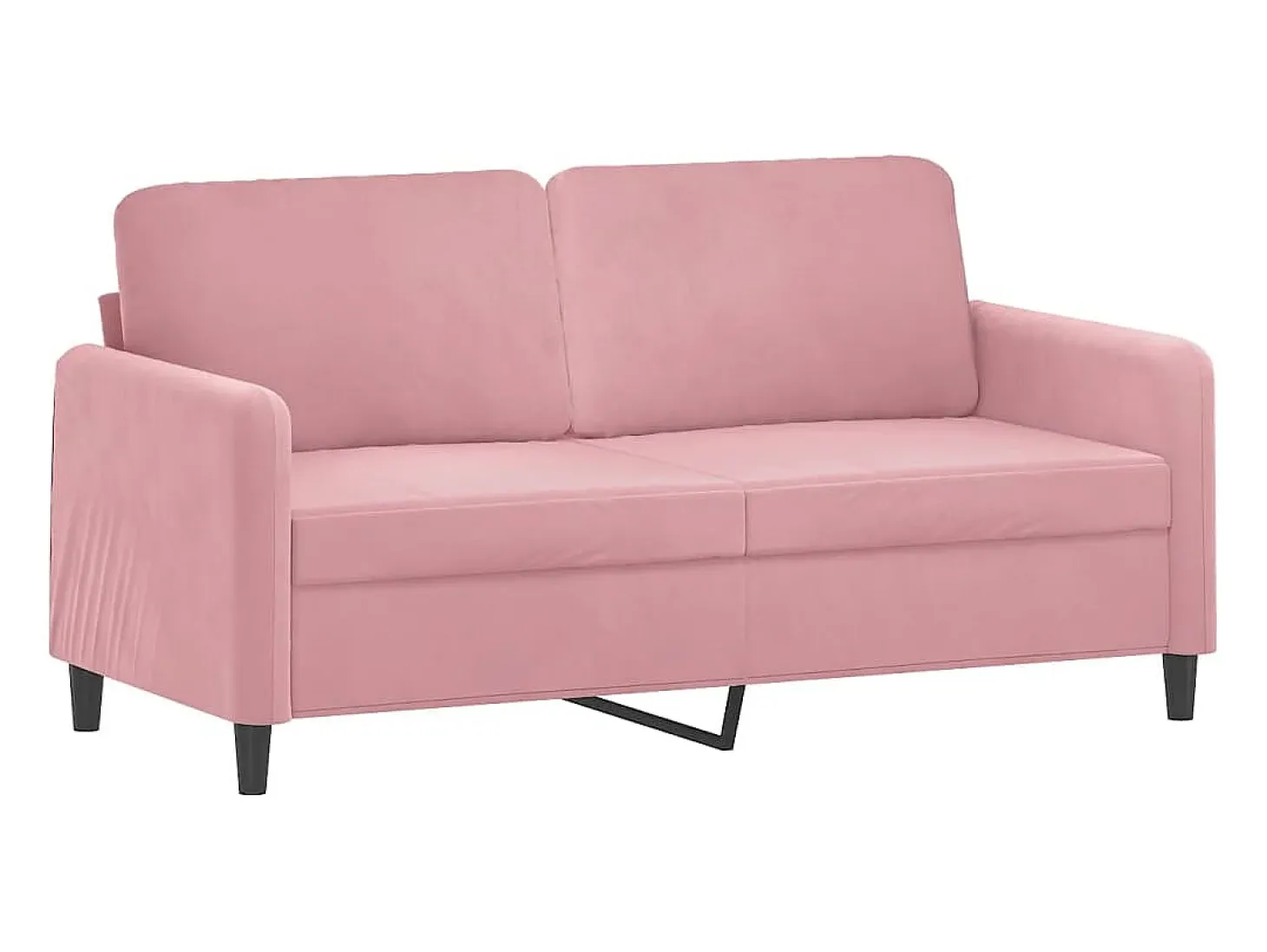 Sofá de 2 plazas terciopelo rosa 140 cm