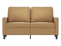Sofá de 2 plazas terciopelo marrón 120 cm